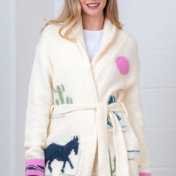 Taelynn Sweaters - Painted Desert Robe Sweater